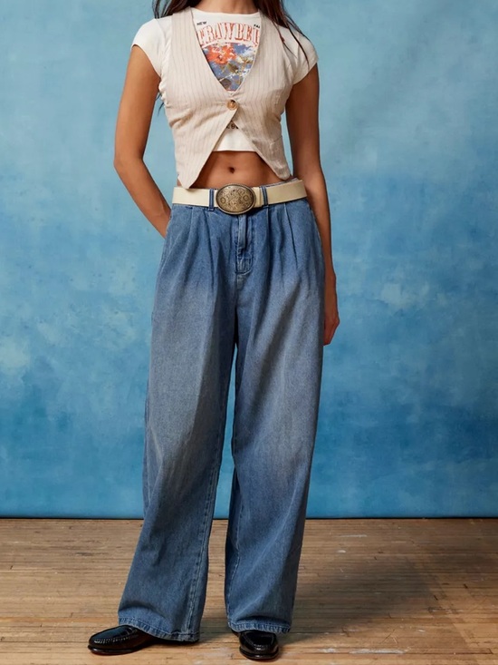Urban Outfitters Denim - Urban Outfitters BDG Grandpa Baggy Trouser Jeans Pleated Pants Loose Fit Size27